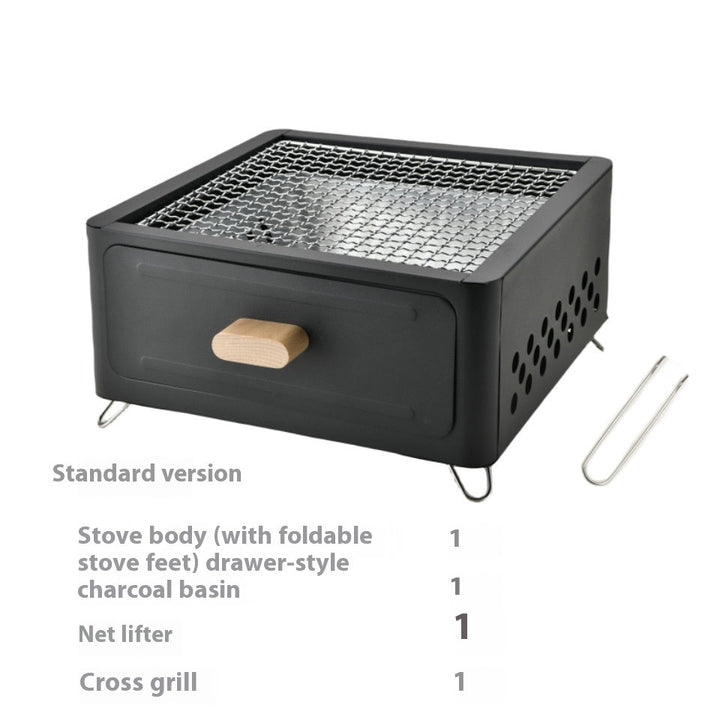 Experience Outdoor Cooking Like Never Before with Our Square Outdoor Courtyard Charcoal Barbecue Grill Oven Unit