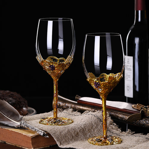 European Style Crystal Glass Decanter And Elegant Goblet Set