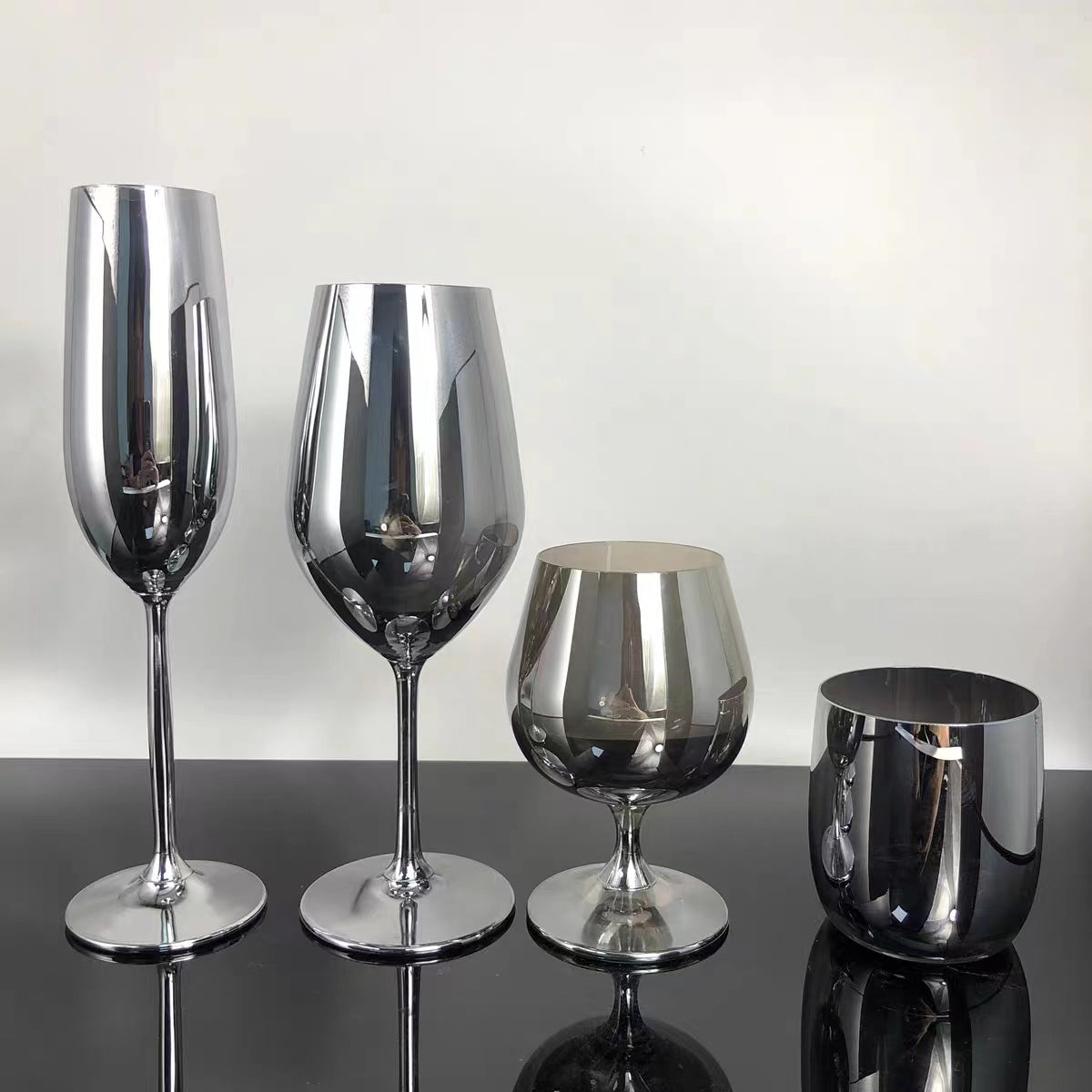 Rainbow Electroplated Crystal Glass Goblet For Elegant Home Use