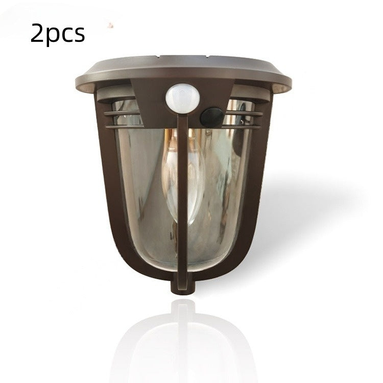 European Retro Solar Wall Lamp For Courtyard Decorative Lighting