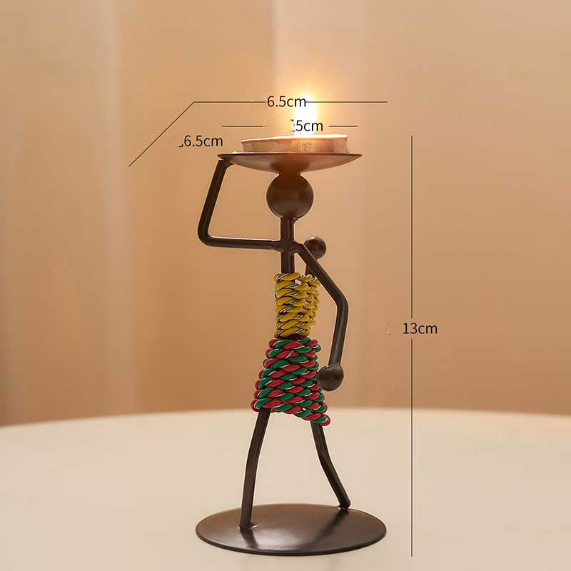 Creative Iron Candle Holder For Home Kitchen And Restaurant Decoration