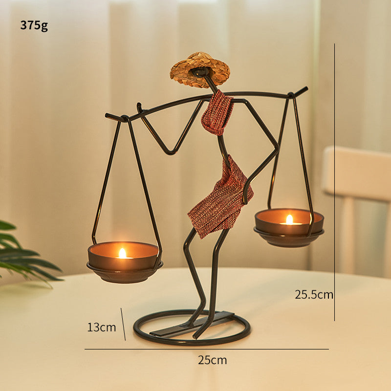 Creative Iron Candle Holder For Home Kitchen And Restaurant Decoration
