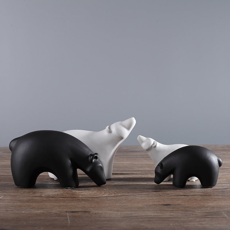 Soft Decorative Small Animal Figurine For Home Decor