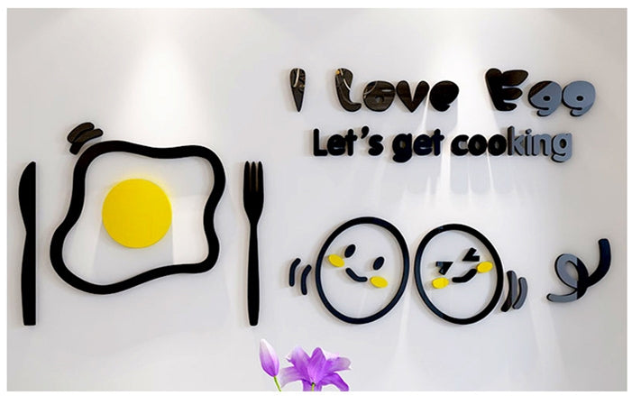 Cute Minimalist Kitchen Wall Sticker For Home Decoration