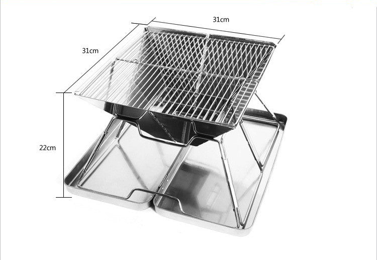 Portable Foldable Outdoor Barbecue Grill Medium Size Cooking Unit