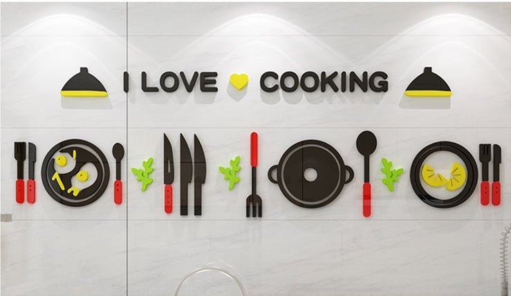 Cute Minimalist Kitchen Wall Sticker For Home Decoration
