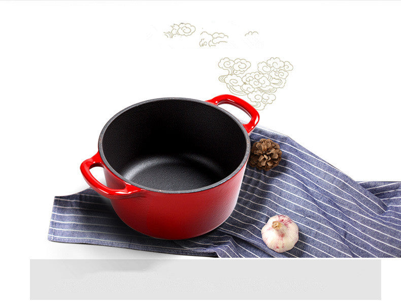 Enamel Cast Iron Stock Pot Stew Pot Universal Cooking Pot