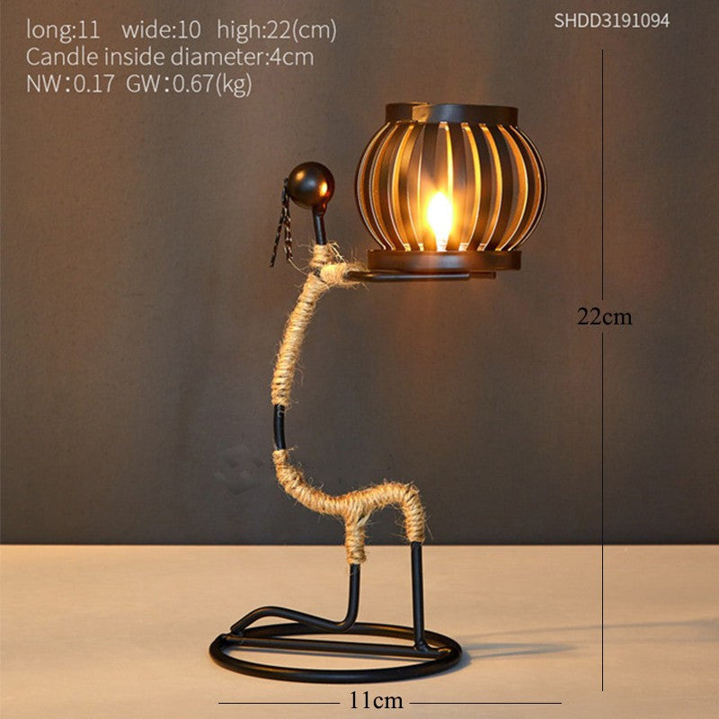 Creative Iron Candle Holder For Home Kitchen And Restaurant Decoration