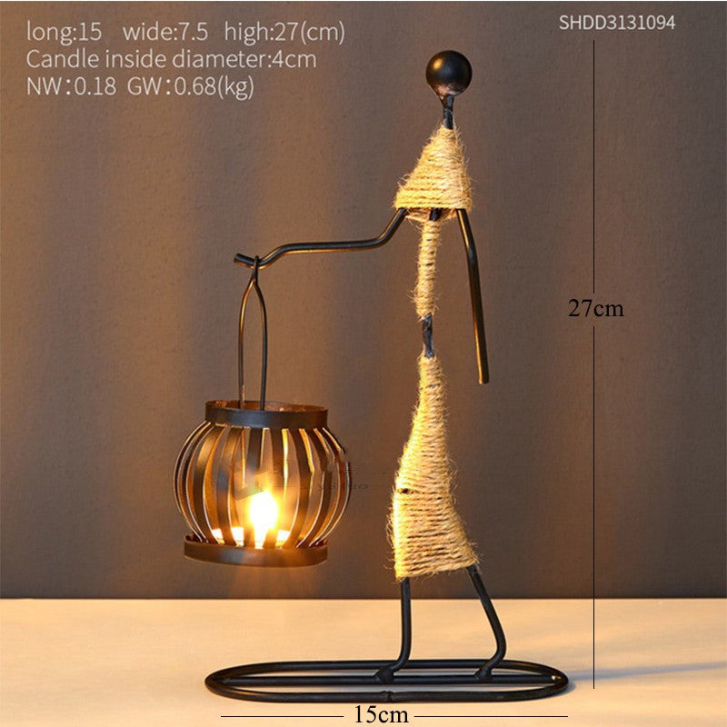 Creative Iron Candle Holder For Home Kitchen And Restaurant Decoration