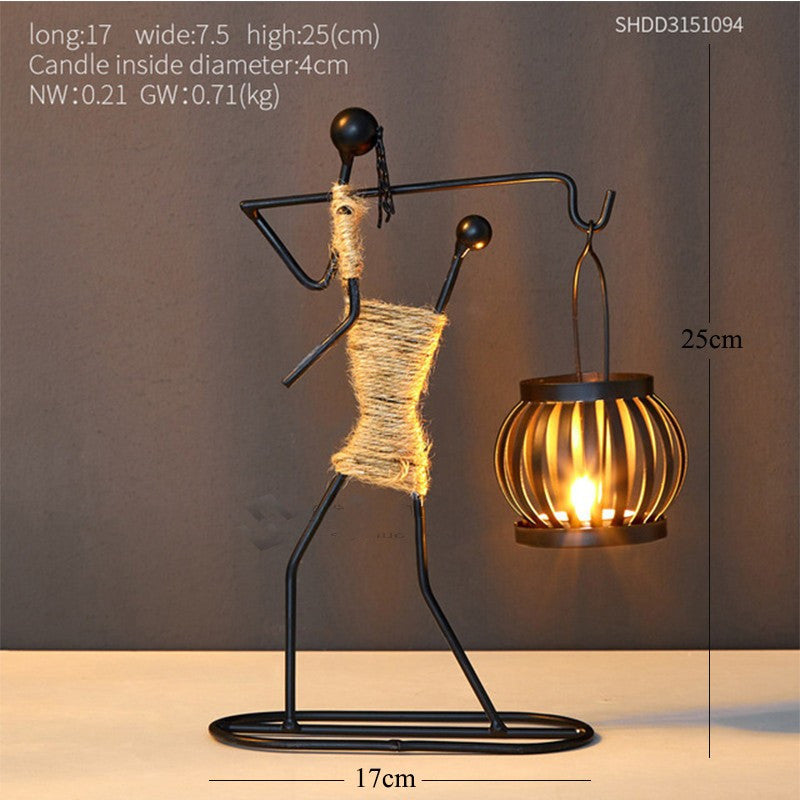 Creative Iron Candle Holder For Home Kitchen And Restaurant Decoration