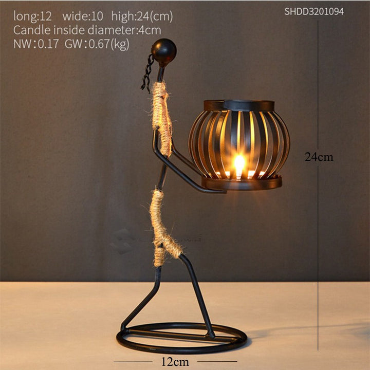Creative Iron Candle Holder For Home Kitchen And Restaurant Decoration