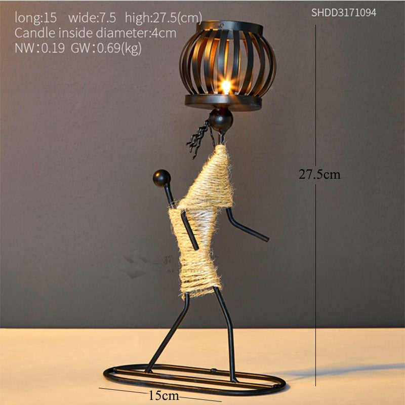 Creative Iron Candle Holder For Home Kitchen And Restaurant Decoration