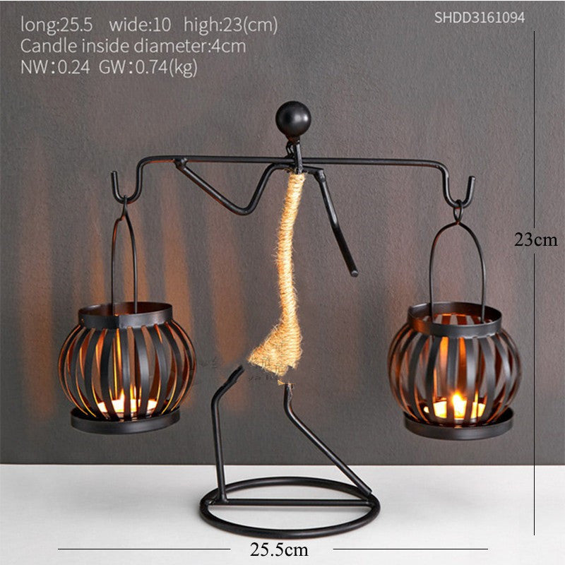 Creative Iron Candle Holder For Home Kitchen And Restaurant Decoration
