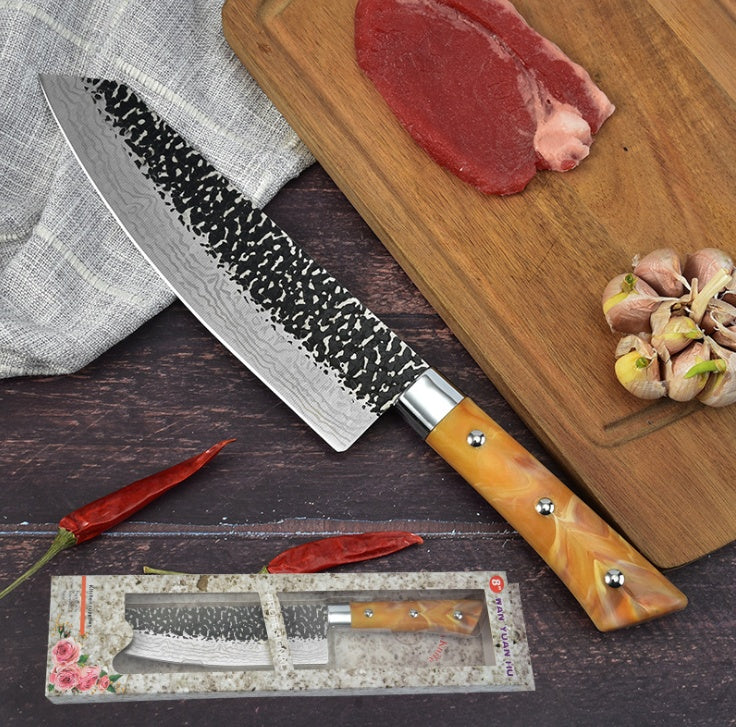 Stainless Steel Chef Knife With Marbled Handle
