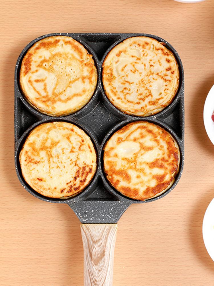 Compact Multi Hole Egg Burger Frying Pan For Household Omelette Cooking