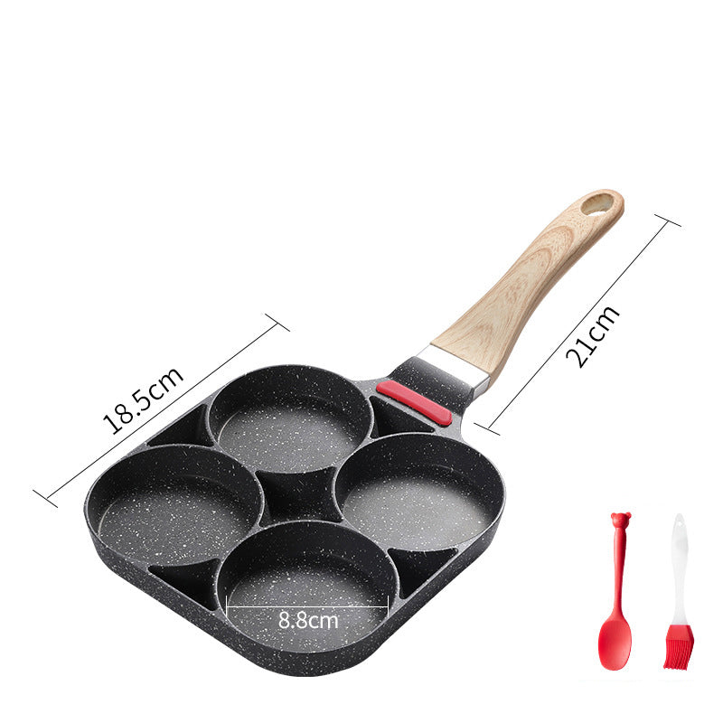 Compact Multi Hole Egg Burger Frying Pan For Household Omelette Cooking