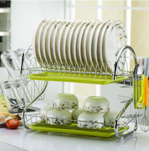 Kitchen Dish Drying Rack Storage Shelf