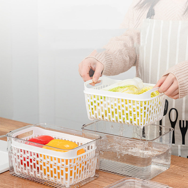Lidded Refrigerator Freezer Storage Kitchen Food Organizer Box