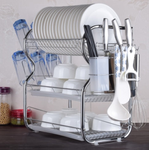 Kitchen Dish Drying Rack Storage Shelf