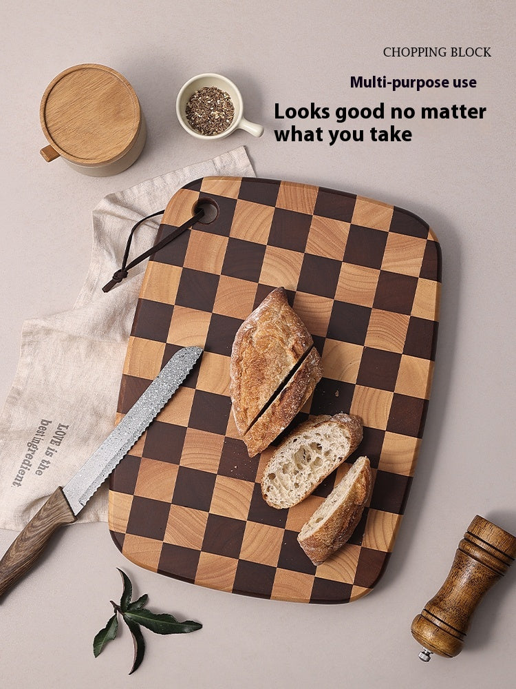Acacia Mangium Solid Wood Chessboard Grid Cutting Board