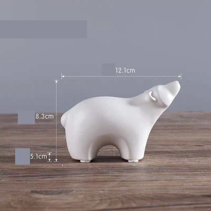 Soft Decorative Small Animal Figurine For Home Decor