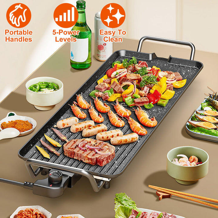 1Pc Electric Barbecue Grill Hot Plate Cooking BBQ Griddle Non Stick