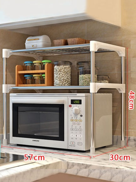 Microwave Shelf Rack Kitchen Spice And Storage Organizer