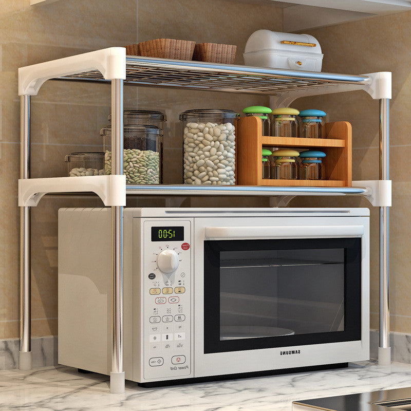 Microwave Shelf Rack Kitchen Spice And Storage Organizer
