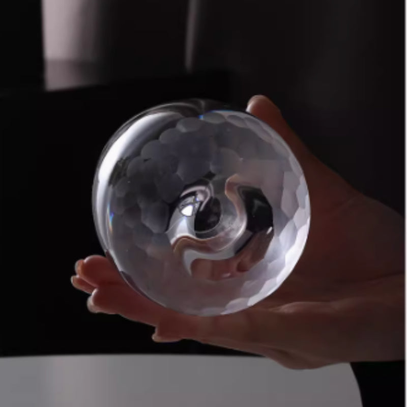 Hand Carved Crystal Glass Goblet For Elegant Home Dining Use