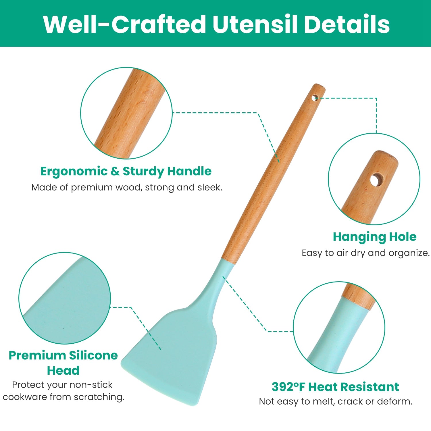 4 Colors Options -- Set Of 35Pcs Kitchen Cooking Utensils Set Spatula