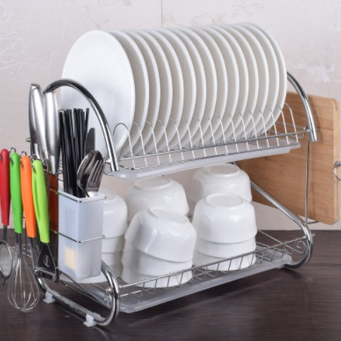 Kitchen Dish Drying Rack Storage Shelf