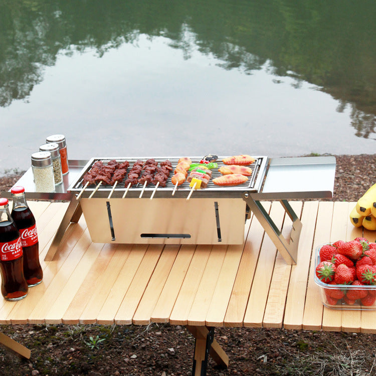 Heavy Duty Foldable Stainless Steel Outdoor Barbecue Grill