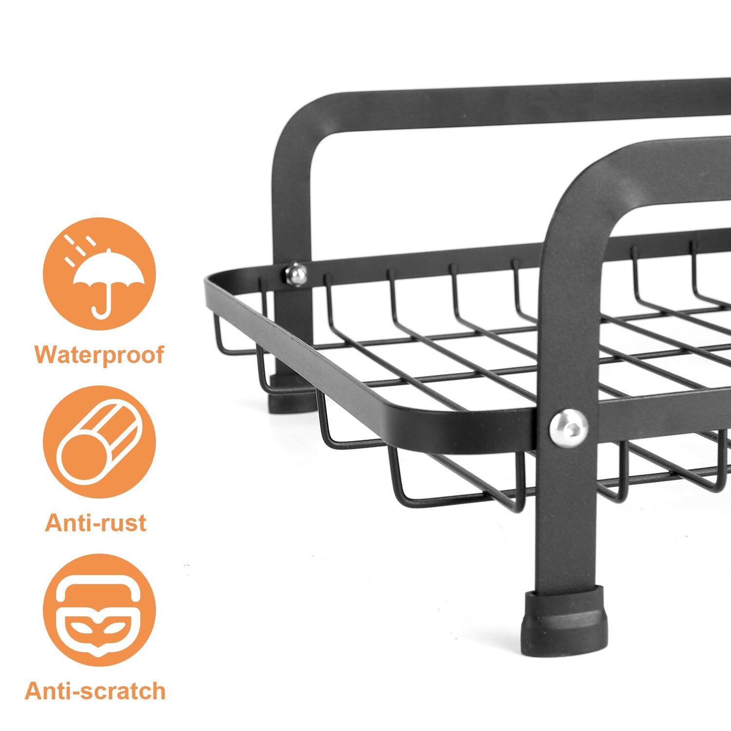 1Pc  2-Tier Dish Drying Rack For Kitchen Counter Space Saving