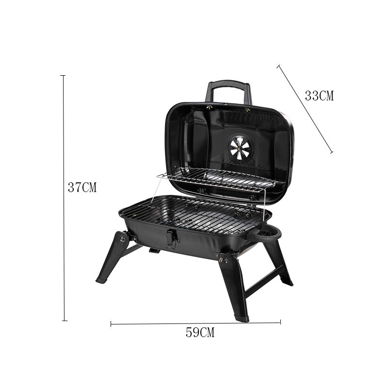Portable Foldable Mini Hamburger Outdoor Barbecue Grill