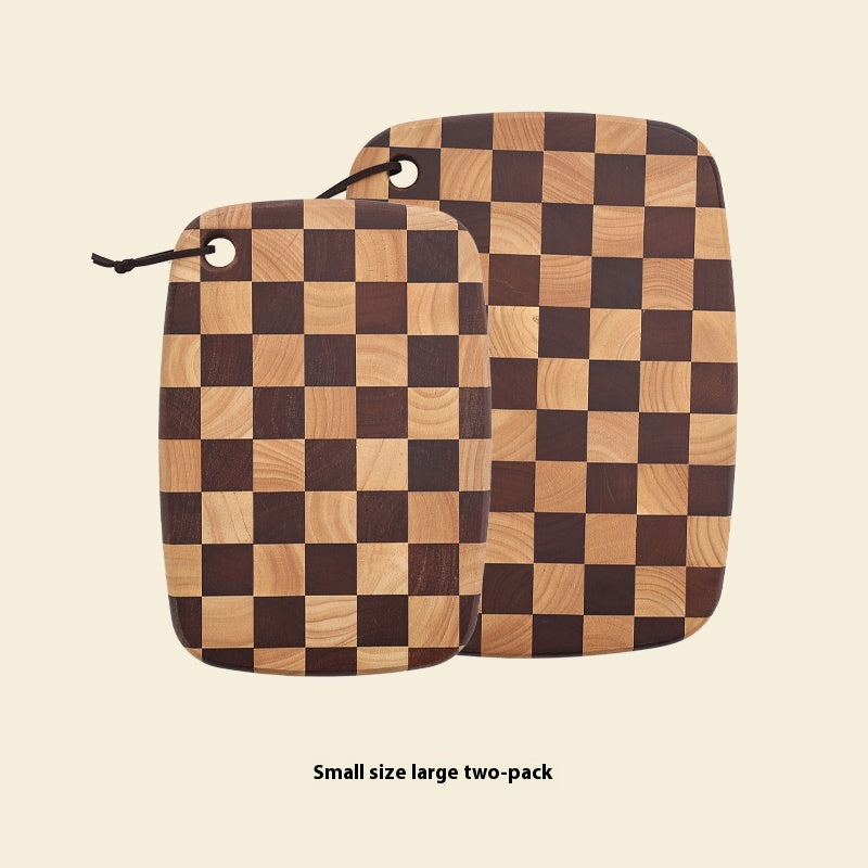 Acacia Mangium Solid Wood Chessboard Grid Cutting Board