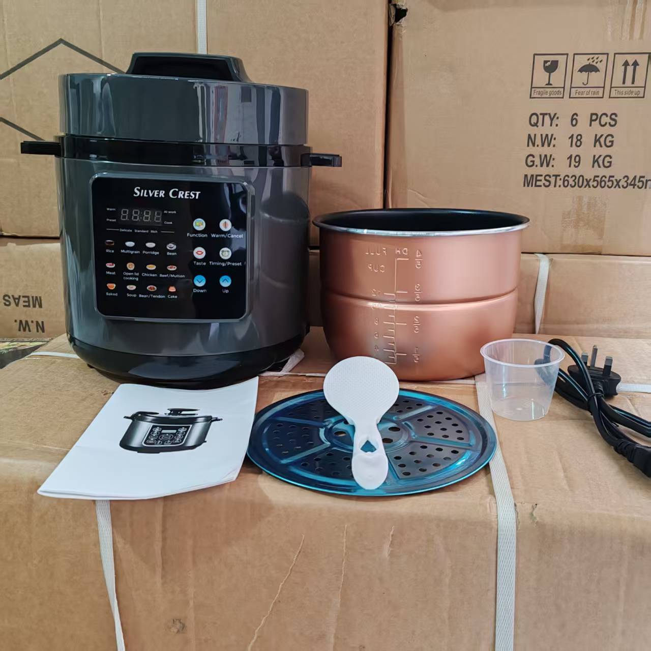 Multifunctional 6L Automatic Electric Pressure Cooker For Stewing Cooking