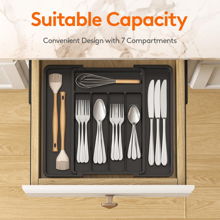 Expandable Kitchen Drawer Organizer For Utensils