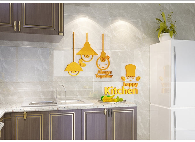 Cute Minimalist Kitchen Wall Sticker For Home Decoration