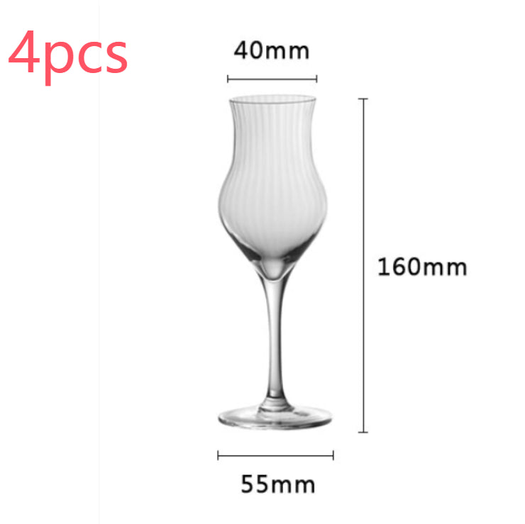 Tulip Crystal Glass Goblet For Elegant Home Dining Use