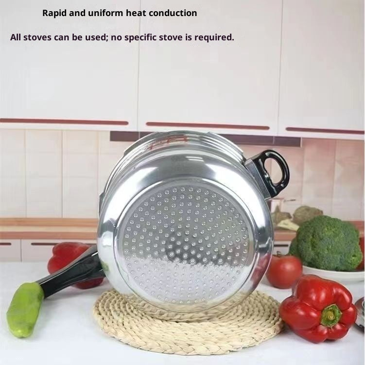 Universal Household Pressure Cooker For Gas And Induction Cooktops