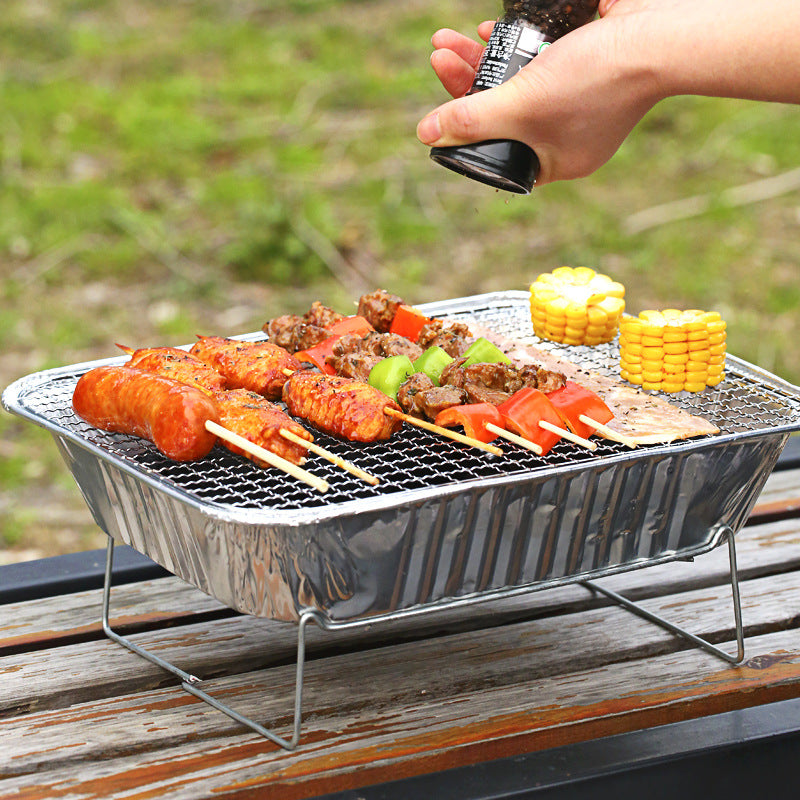 Portable Small Charcoal BBQ Grill For Household Outdoor Cooking