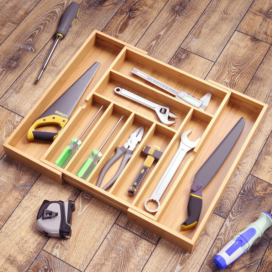 Retractable Kitchen Utensil Pull-Out Storage Organizer