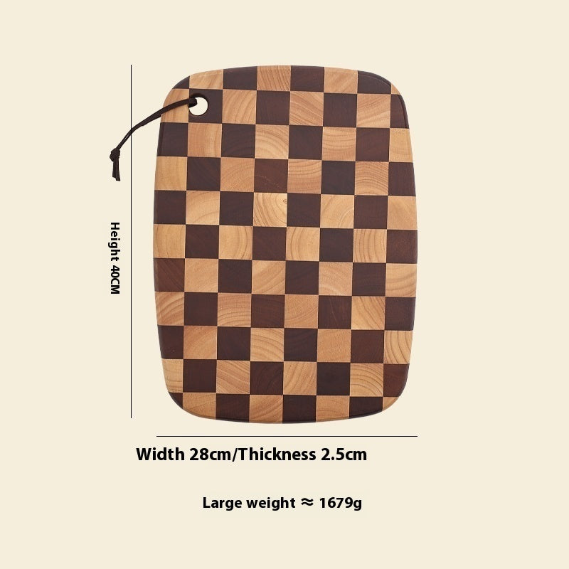 Acacia Mangium Solid Wood Chessboard Grid Cutting Board