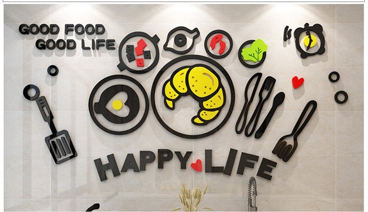 Cute Minimalist Kitchen Wall Sticker For Home Decoration