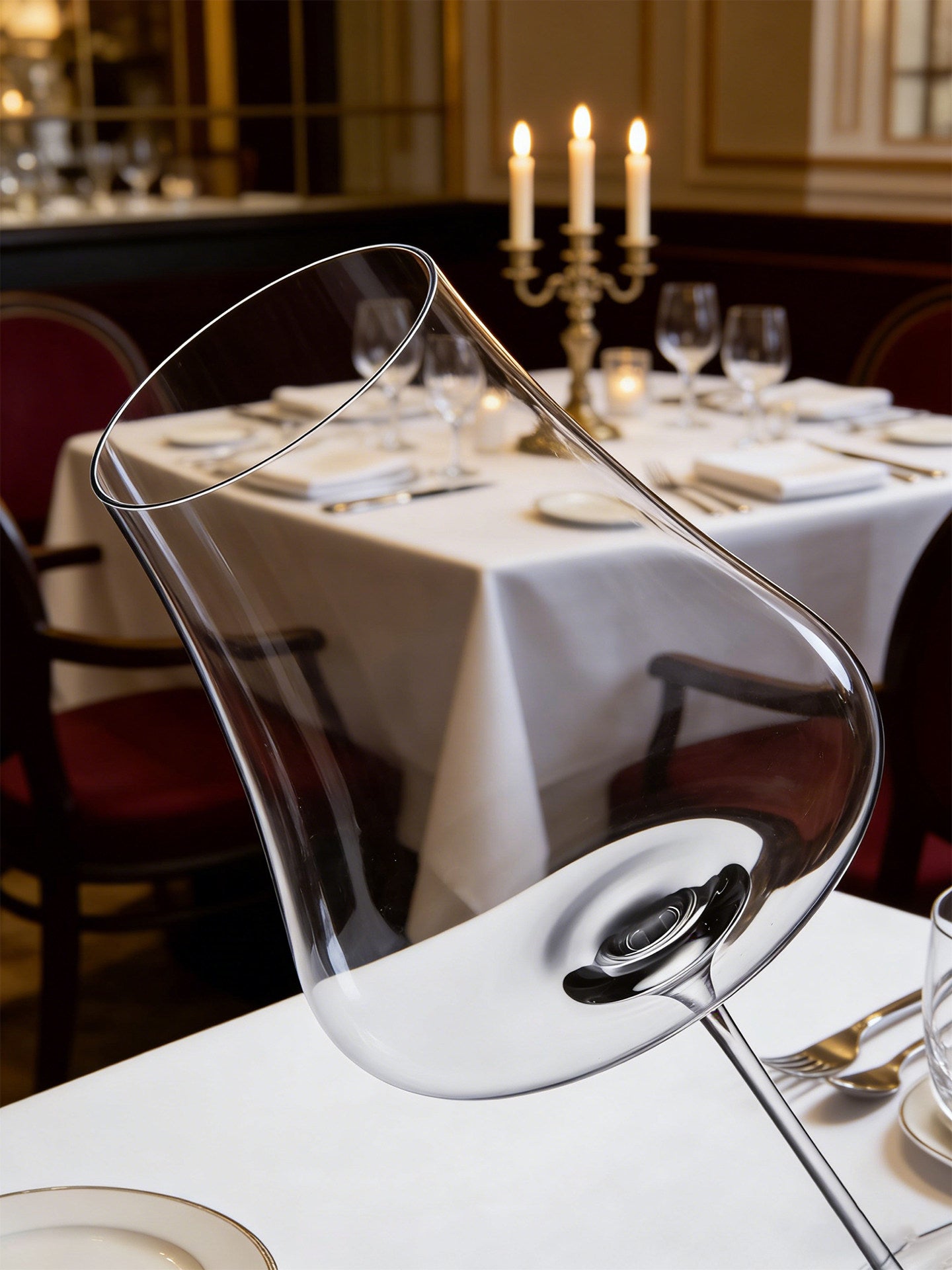 Crystal Glass Champagne Flutes And Elegant Goblets