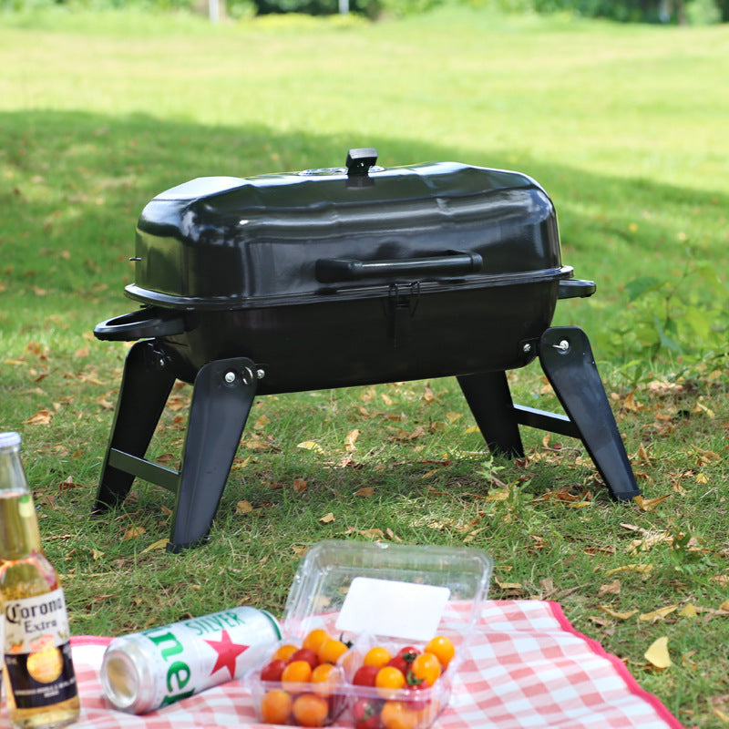 Portable Foldable Mini Hamburger Outdoor Barbecue Grill