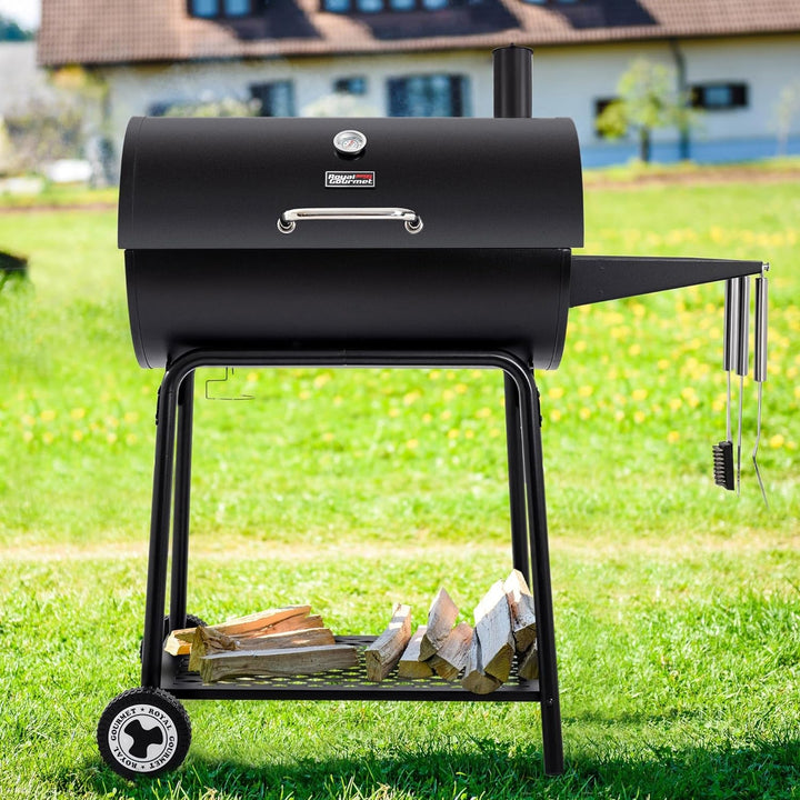 30 Inch Barrel Charcoal Grill With 627 Square Inches Cooking Space