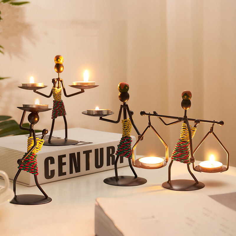 Creative Iron Candle Holder For Home Kitchen And Restaurant Decoration