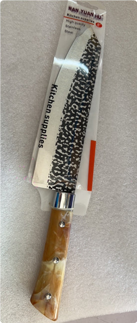 Stainless Steel Chef Knife With Marbled Handle