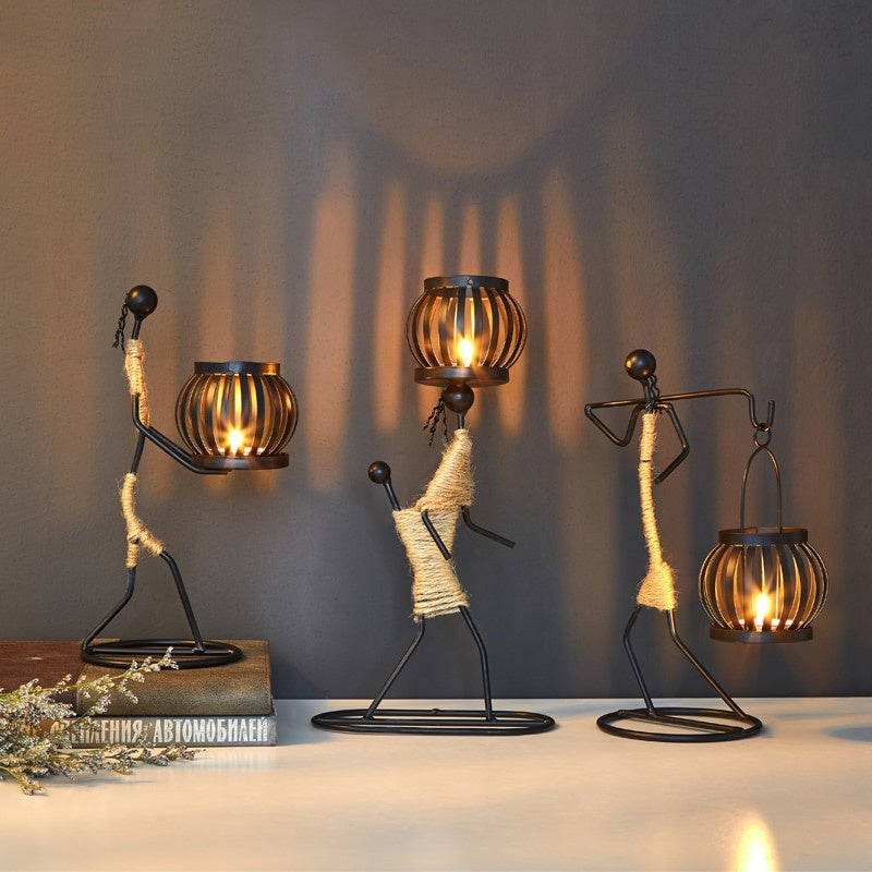 Creative Iron Candle Holder For Home Kitchen And Restaurant Decoration